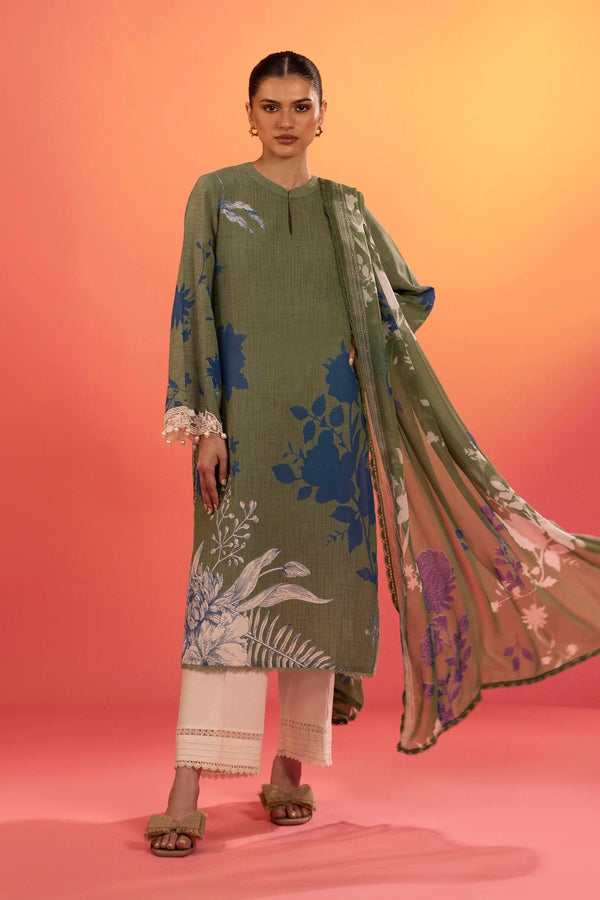 Sana Safinaz | Mahay Summer'25 Vol. 2 | H252-004B-2BI | Lawn 2 Piece Suit - House of Ayeza