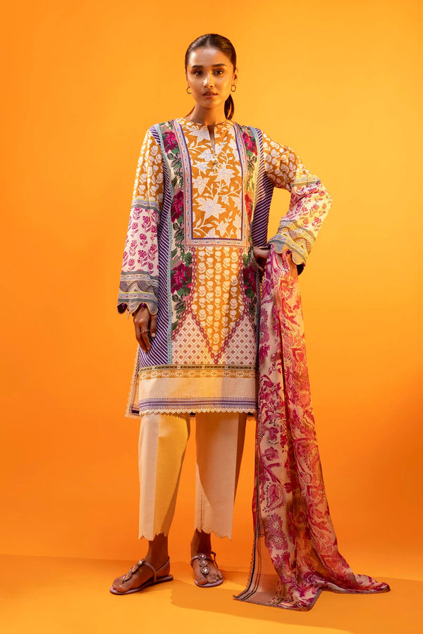Sana Safinaz | Mahay Summer'25 Vol. 2 | H252-006B-2AI | Lawn 3 Piece Suit - House of Ayeza