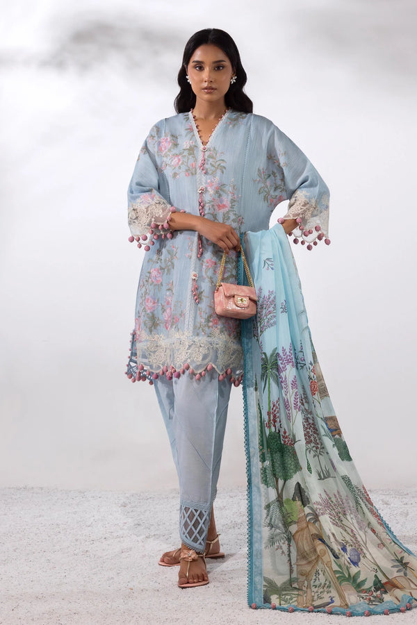Sana Safinaz | Muzlin Summer'25 Vol. 2 | M252-013A-CL | Lawn 3 Piece Suit - House of Ayeza