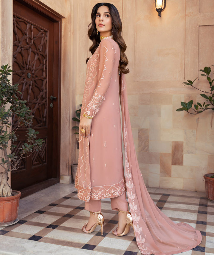 Merakish | Embroidered Chiffon Stitched 3 PC Suit | Irsa - House of Ayeza