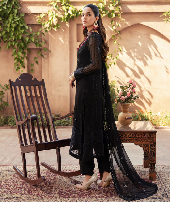 Merakish | Embroidered Chiffon Stitched 3 PC Suit | Eira - House of Ayeza