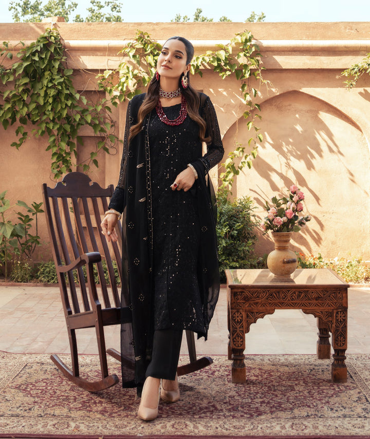 Merakish | Embroidered Chiffon Stitched 3 PC Suit | Eira - House of Ayeza