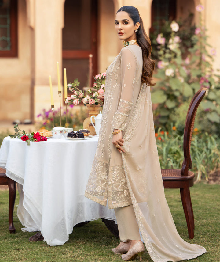 Merakish | Embroidered Chiffon Stitched 3 PC Suit | Amal - House of Ayeza