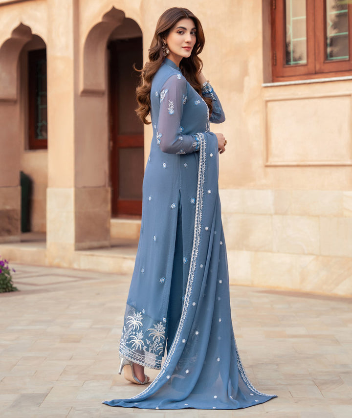 Merakish | Embroidered Chiffon Stitched 3 PC Suit | Lina - House of Ayeza