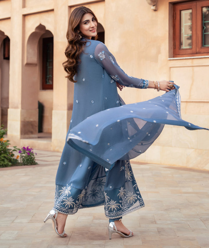 Merakish | Embroidered Chiffon Stitched 3 PC Suit | Lina - House of Ayeza