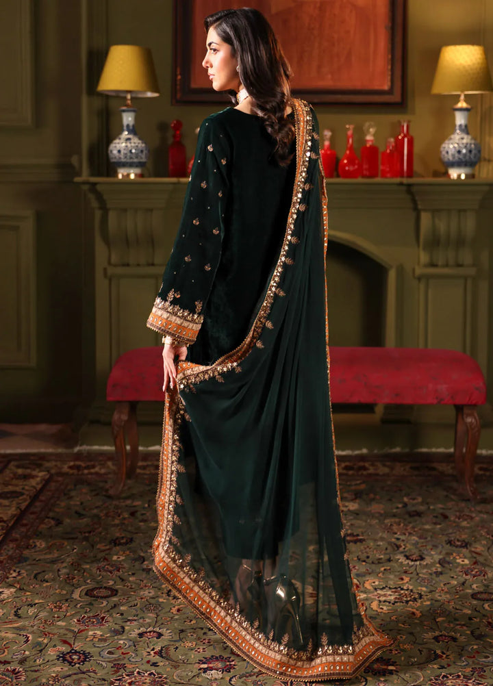 Charizma | Signora | Embroidered Velvet Suit CRZ24SG CVT4-10 - House of Ayeza