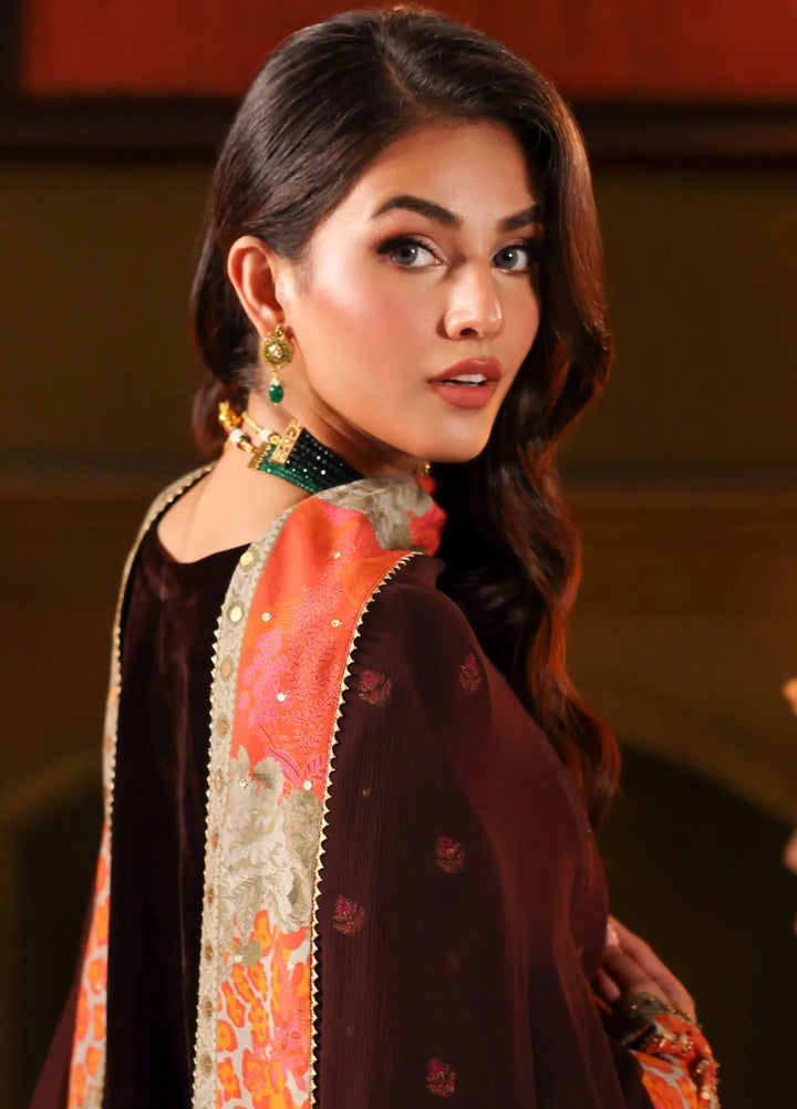 Charizma | Signora | Embroidered Velvet Suit CRZ24SG CVT4-11 - House of Ayeza