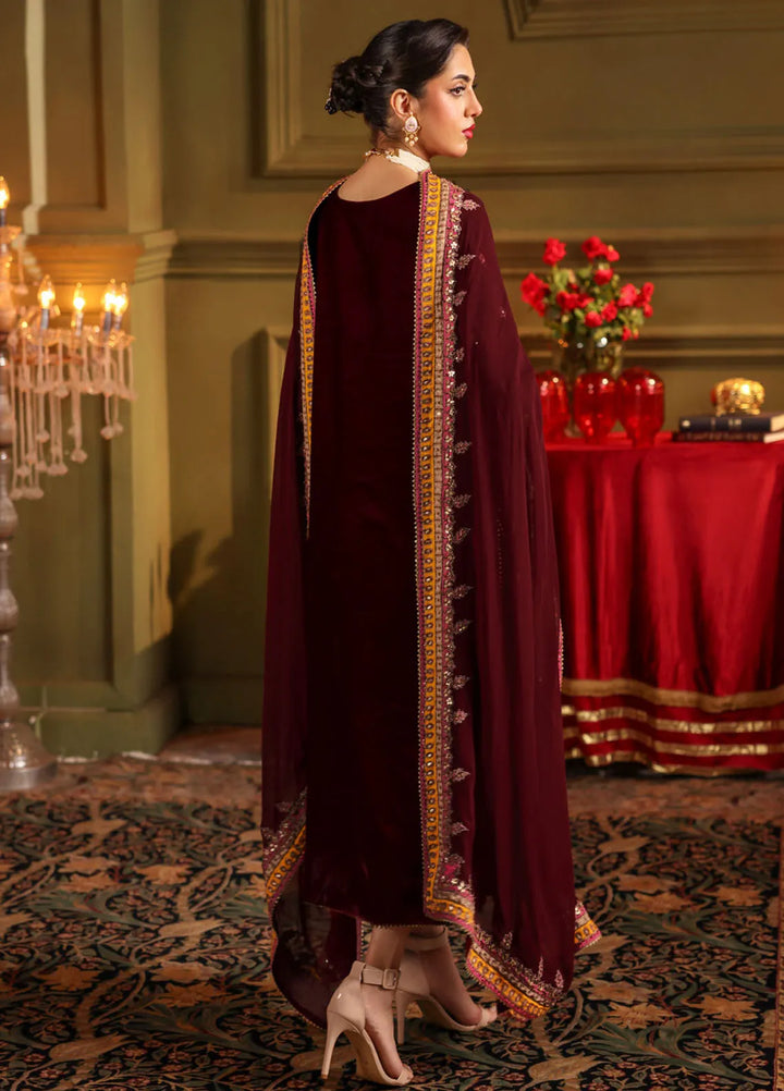 Charizma | Signora | Embroidered Velvet Suit CRZ24SG CVT4-12 - House of Ayeza