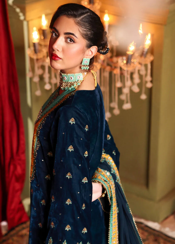 Charizma | Signora | Embroidered Velvet Suit CRZ24SG CVT4-13 - House of Ayeza