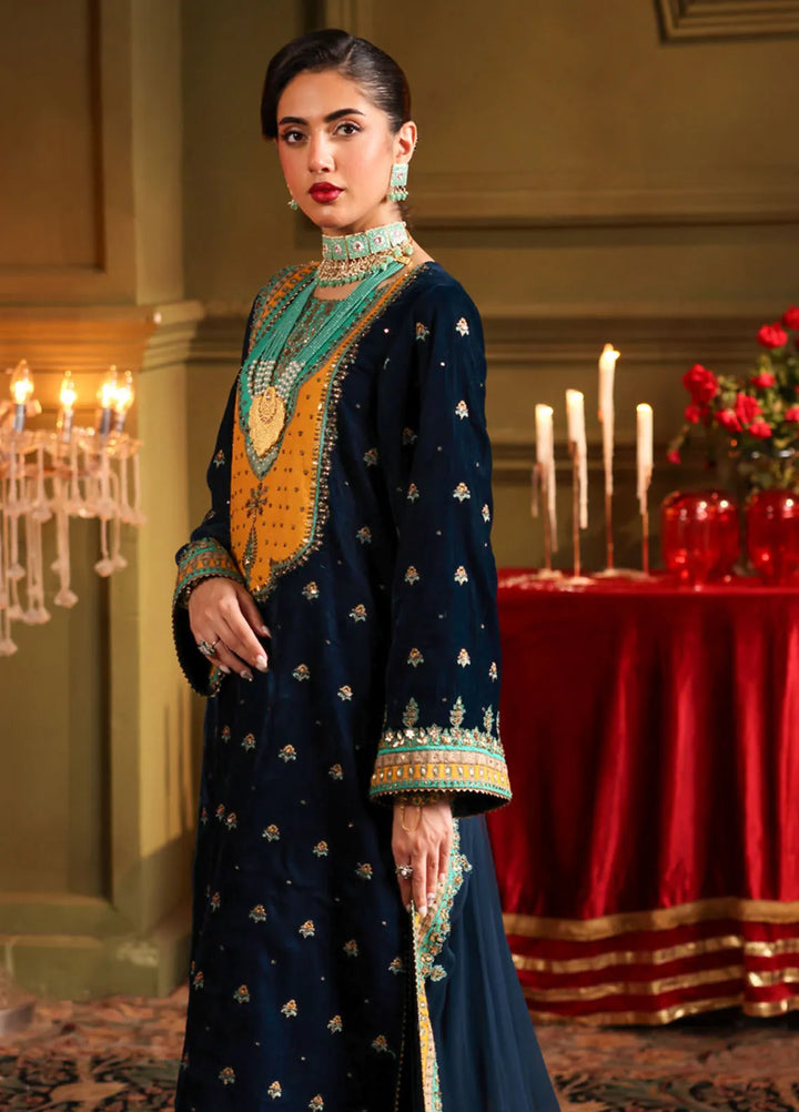 Charizma | Signora | Embroidered Velvet Suit CRZ24SG CVT4-13 - House of Ayeza