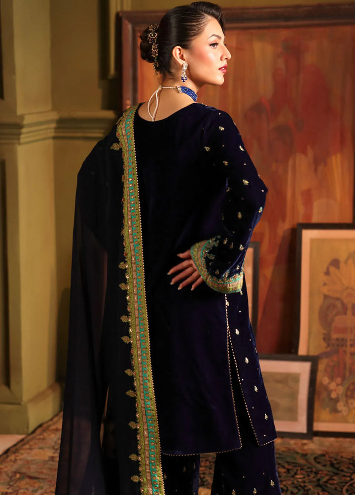 Charizma | Signora | Embroidered Velvet Suit CRZ24SG CVT4-15 - House of Ayeza