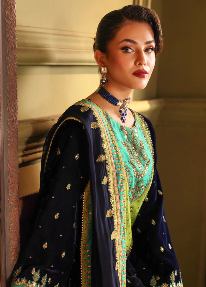 Charizma | Signora | Embroidered Velvet Suit CRZ24SG CVT4-15 - House of Ayeza