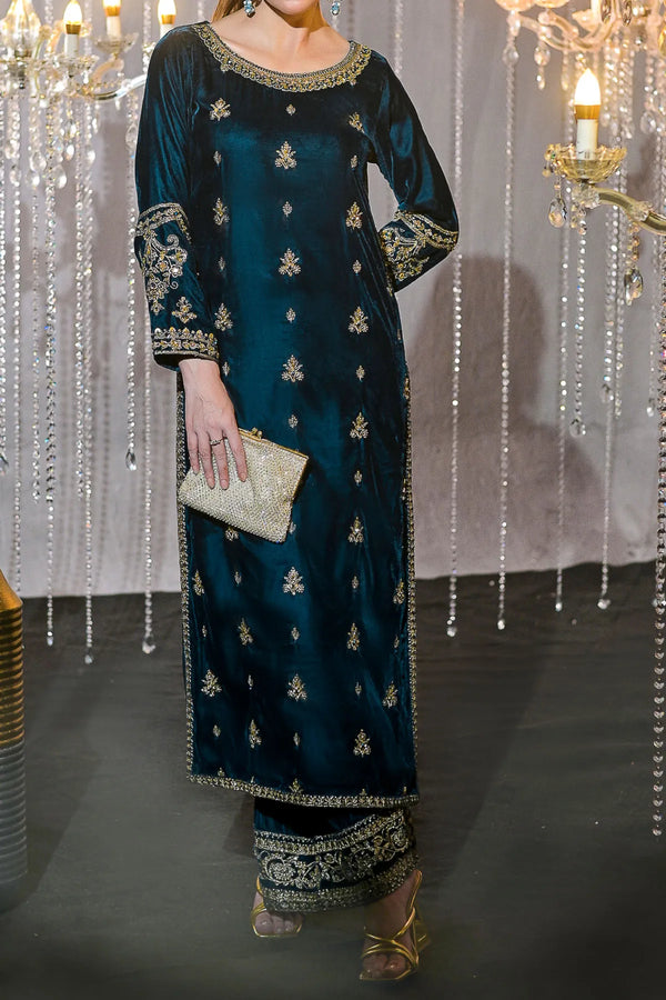 Rafia | Velvet Collection | 2PIECE VELVET SHIRT | VLT-58