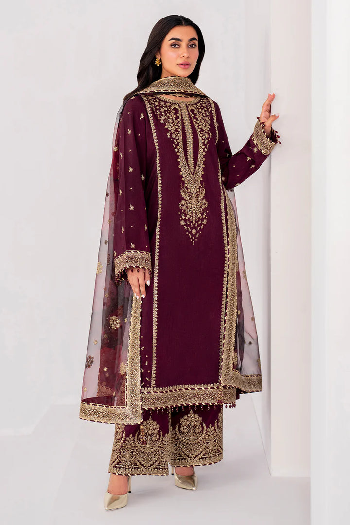 Jazmin | Formal | Embroidered Raw Silk UR-7028 - House of Ayeza